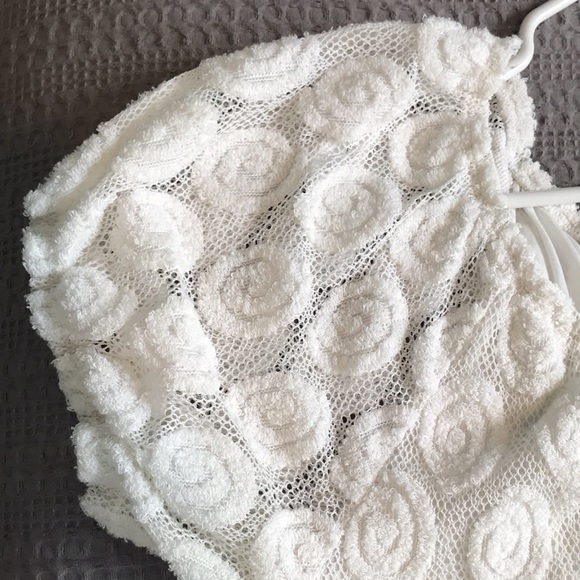 INC lined lace/burnout top - Picture 3 of 4